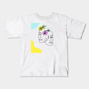 one line girls Kids T-Shirt